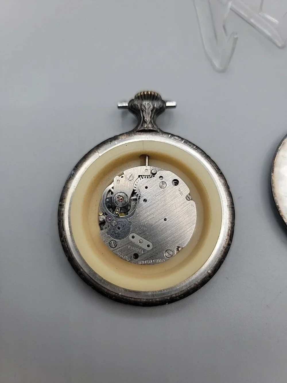 Swiss Railroad Grade Wind Pocket Watch Mon-Corte By EVASO SA 17j Antique